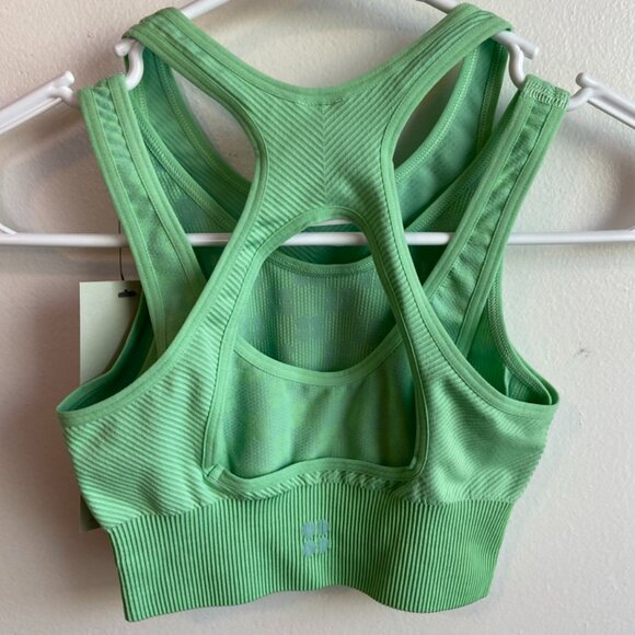 NWT Sweaty Betty Salix Green Illusion Seamless Sports Bra - Picture 5 of 10